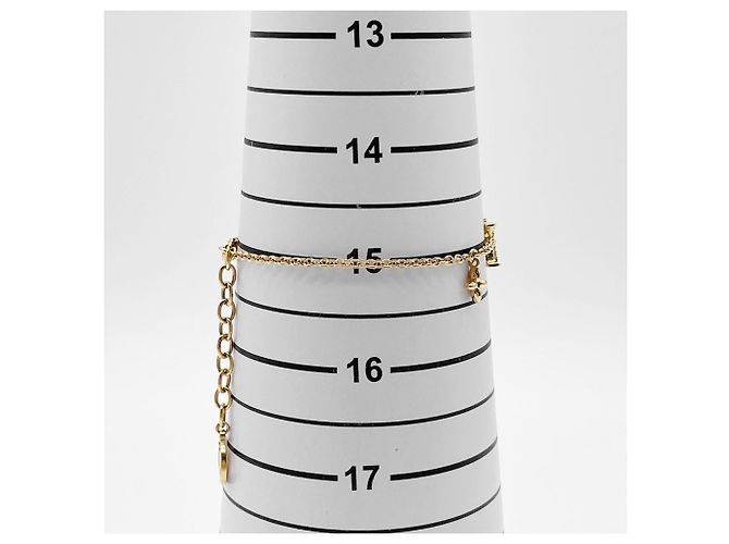 Bracciale charm in metallo dorato Louis Vuitton D'oro - vista 7