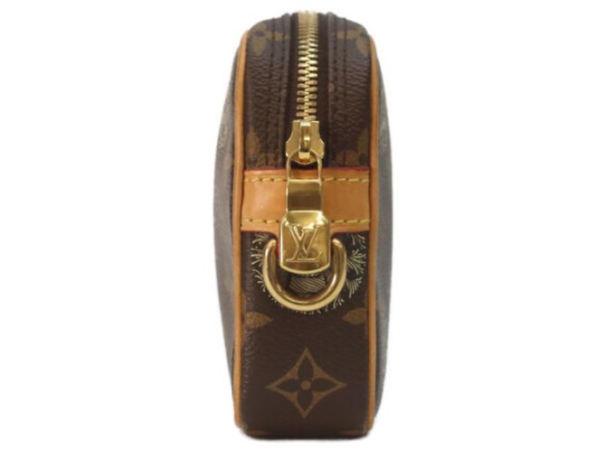 Louis Vuitton x Christopher Nemeth Monogram Pochette Volca Clutch Bag Marrone - vista 4
