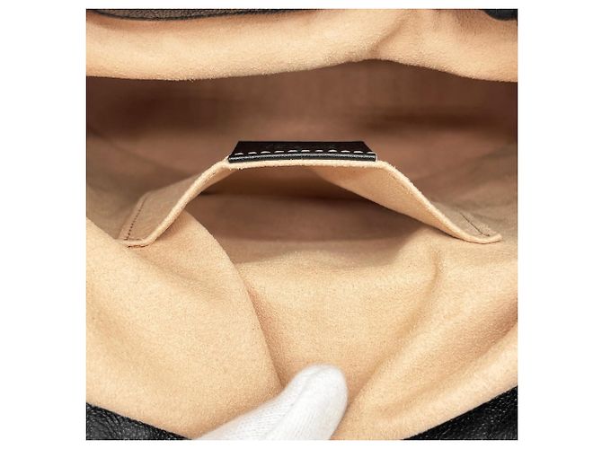 Borsa a tracolla con coulisse Gucci Horsebit 1955 Nero - vista 10