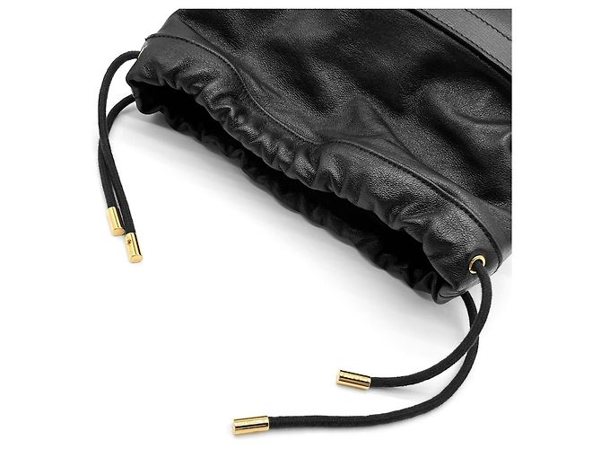 Borsa a tracolla con coulisse Gucci Horsebit 1955 Nero - vista 11