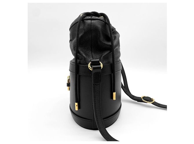 Borsa a tracolla con coulisse Gucci Horsebit 1955 Nero - vista 3