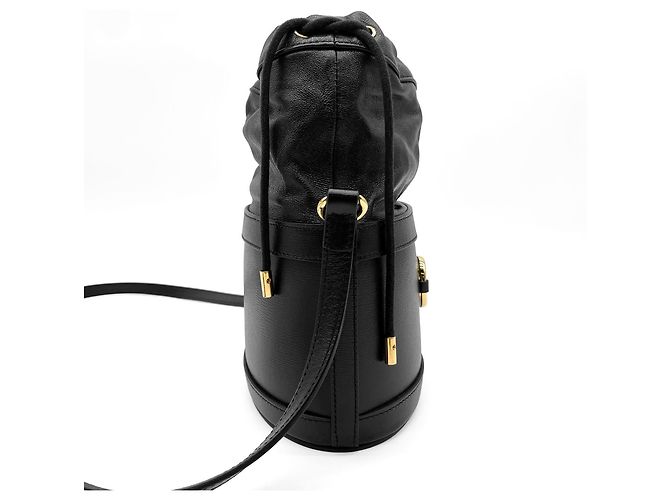 Borsa a tracolla con coulisse Gucci Horsebit 1955 Nero - vista 4