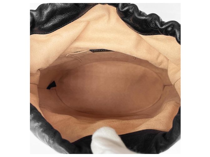Borsa a tracolla con coulisse Gucci Horsebit 1955 Nero - vista 8