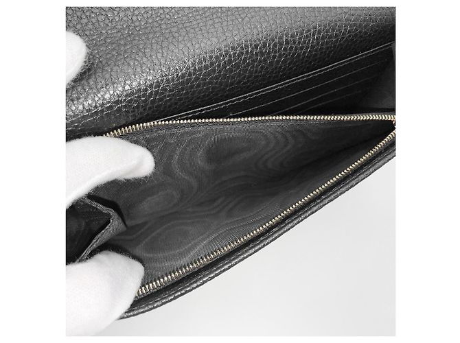 Borsa a tracolla Gucci Soho con stampa a rilievo Nero - vista 7