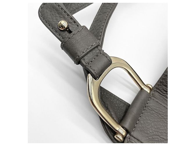 Borsa Tote Gucci Greenwich Horsebit Marrone - vista 11