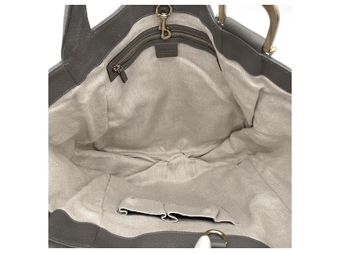 Borsa Tote Gucci Greenwich Horsebit Marrone - vista 7
