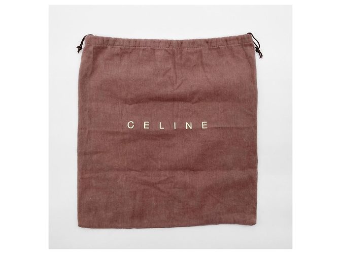 Céline Borsa a tracolla Celine Triomphe in jacquard e pelle Rosso - vista 10