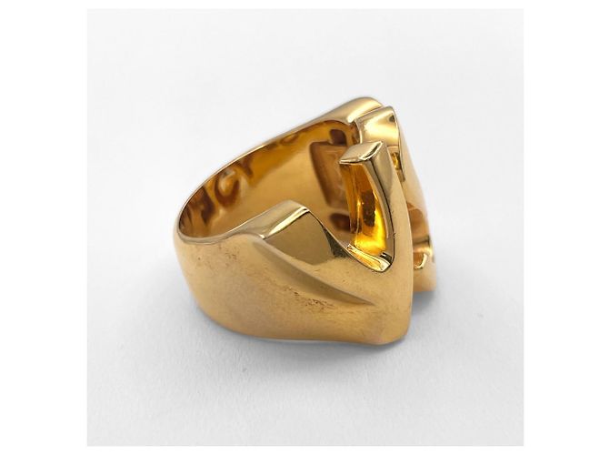 Anello Cassandra Logo Band Yves Saint Laurent D'oro - vista 3