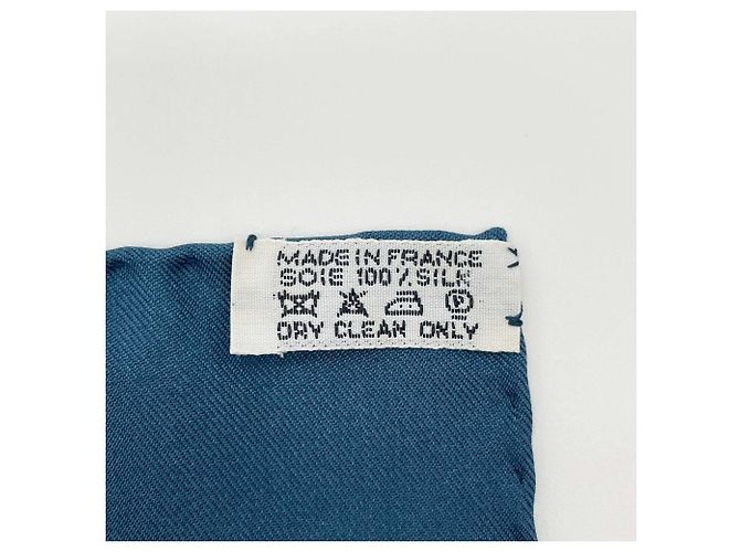 Hermès Hermes Seidentuch Carre 90 Cannes & Pommeaux Blau Grün - Ansicht 8