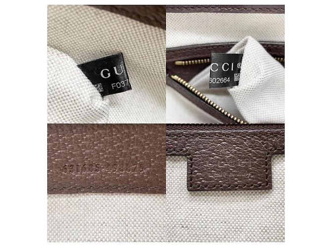 Borsa Tote GUCCI Sherry Marrone - vista 10