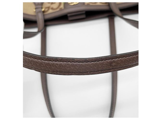 Borsa Tote GUCCI Sherry Marrone - vista 8