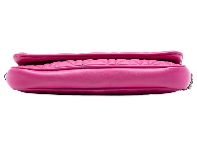 Pochette Cannage in agnello rosa Dior - vista 3