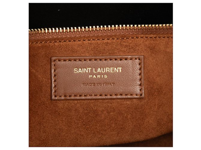 Saint Laurent Le 5 a 7 in pelle di vitello liscia marrone Marrone chiaro - vista 5
