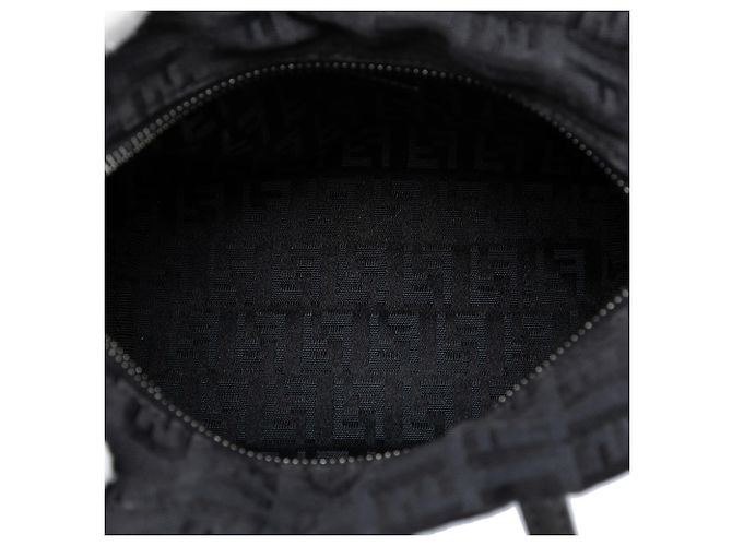 Bolsa de mão Fendi em lona Zucchino preta Preto - vista 4