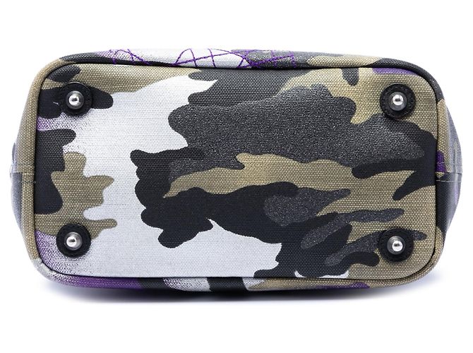 Dior Purple Anselm Reyle Mini Canvas Camouflage Shopping Tote - Ansicht 3