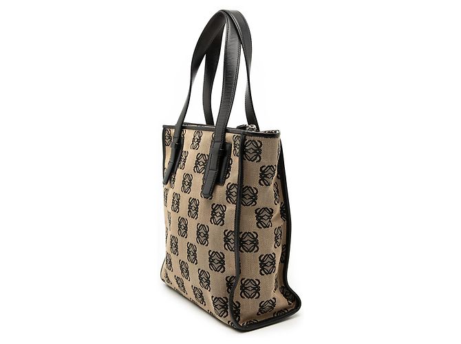 Borsa a mano LOEWE in tela Anagram beige - vista 2