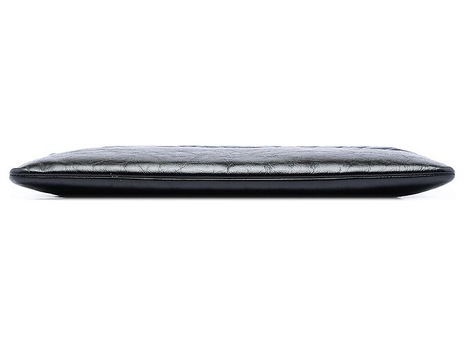 Chanel Black Large Aged Calfskin Gabrielle O Case Clutch Nero - vista 3