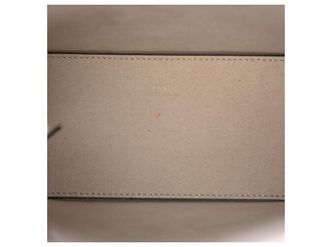 Tote de compras Fendi em couro branco pequeno - vista 4
