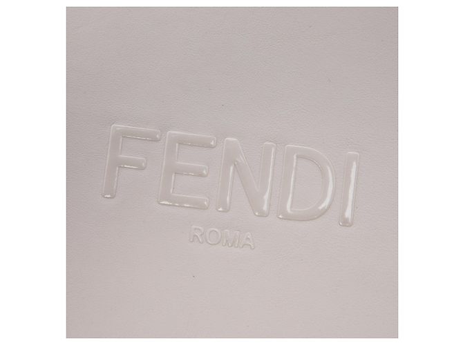 Tote de compras Fendi em couro branco pequeno - vista 5