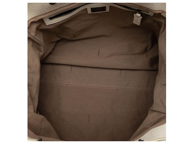 Borsa Fendi Etniko Du Jour in pelle bianca, Large Bianco - vista 4