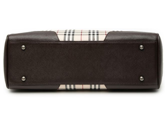 Burberry Beige House Check Canvas Tote - Ansicht 3