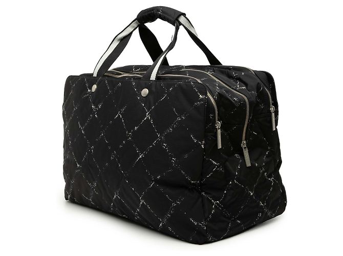 Borsa da viaggio in nylon Chanel Black Old Travel Line Nero - vista 2
