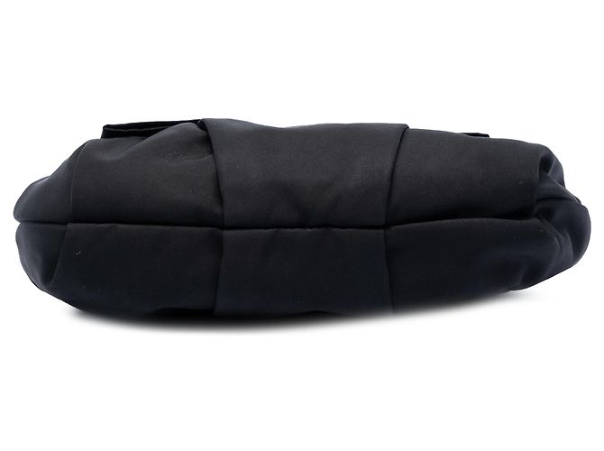 Bow Clutch da polso con fiocco in Tessuto nero Prada - vista 3