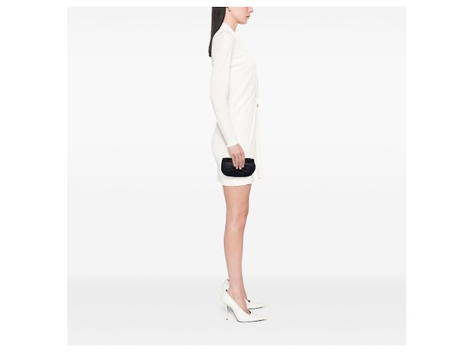 Bow Clutch da polso con fiocco in Tessuto nero Prada - vista 5