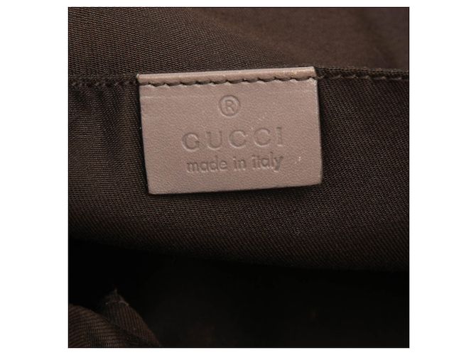Tote Gucci in tela GG beige con banda Web - vista 5