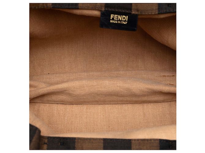 Fendi Brown Pequin Canvas Simply Shopping Tote Braun - Ansicht 4