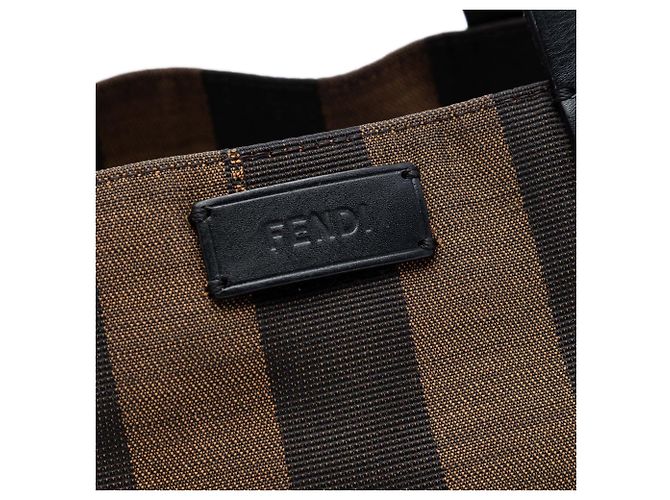 Fendi Brown Pequin Canvas Simply Shopping Tote Braun - Ansicht 5