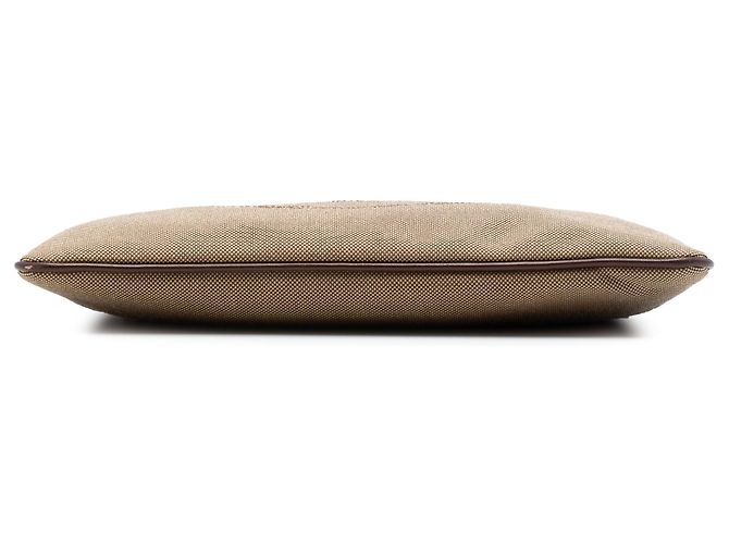 Borsa a Spalla Prada Beige Canvas Canapa Logo Bow - vista 3