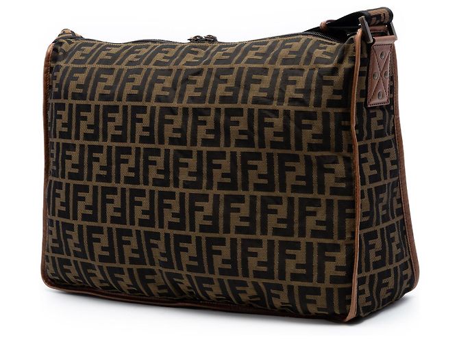 Fendi Marrone Zucca Canvas Crossbody - vista 2