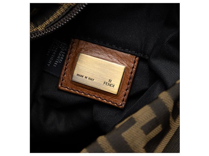 Fendi Marrone Zucca Canvas Crossbody - vista 5