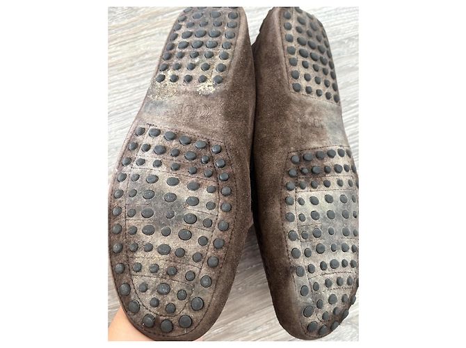 Tod's Gommino Mocassini in scamosciato marrone - vista 3