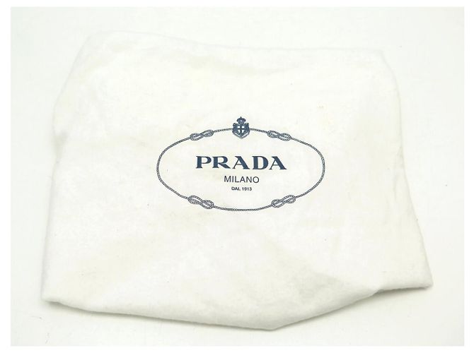 BOLSA DE MÃO PRADA SPECTRUM EM COURO NAPPA COM ALÇA DE CORRENTE DOURADA Cru - vista 19