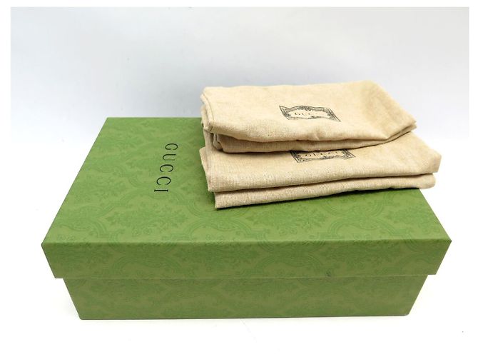 MOCASSINI GUCCI BIT 414998 PELLE CREMA 39.5 IT 40 FR Crudo - vista 15