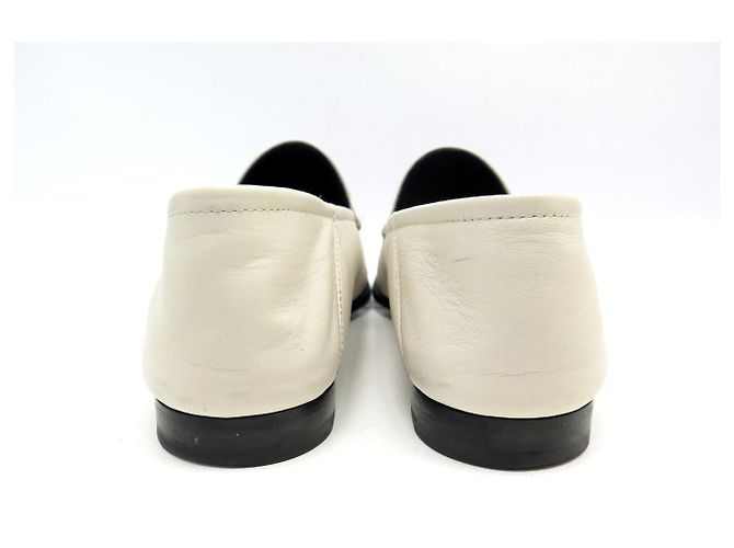 MOCASSINI GUCCI BIT 414998 PELLE CREMA 39.5 IT 40 FR Crudo - vista 5