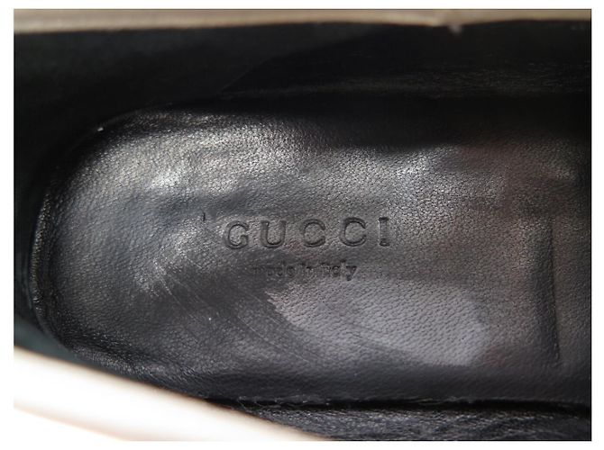 MOCASSINI GUCCI BIT 414998 PELLE CREMA 39.5 IT 40 FR Crudo - vista 8