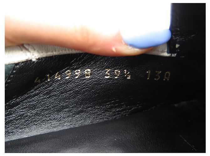 MOCASSINI GUCCI BIT 414998 PELLE CREMA 39.5 IT 40 FR Crudo - vista 9