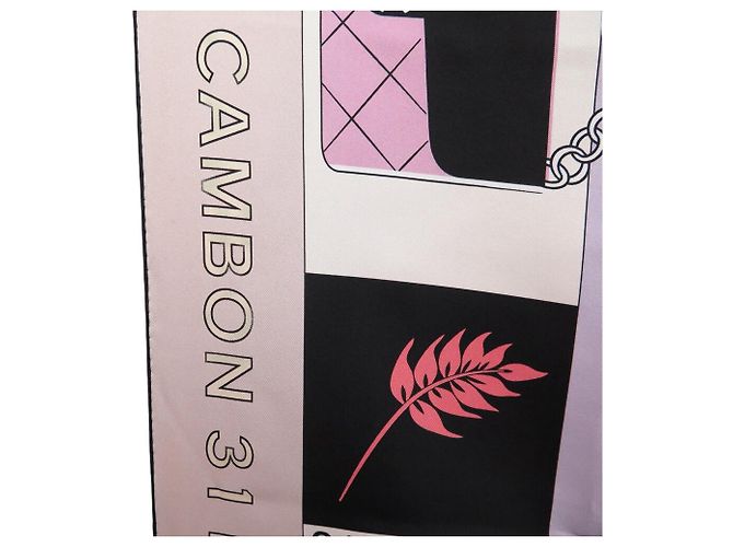 FULAR IN SETA CHANEL CC TIMELESS CAMBON CAMELIA COCO CARRÉ 90 Multicolore - vista 8