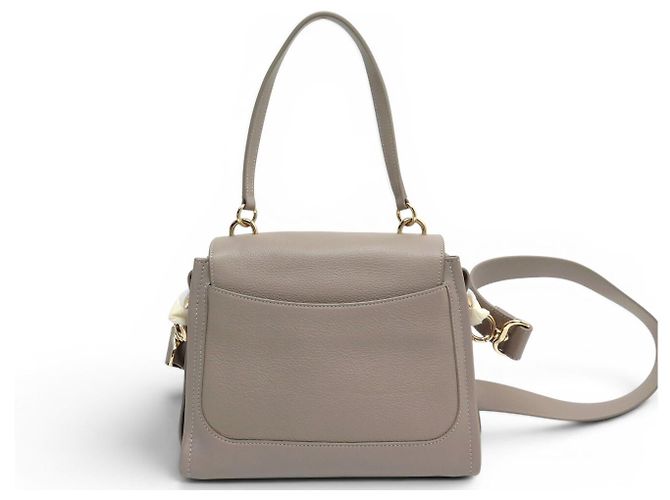 Chloé NUOVA BORSA A MANO CHLOE TESS IN PELLE GRAIN GRIGIA A SPALLA Grigio - vista 2
