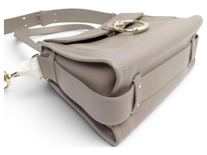 Chloé NUOVA BORSA A MANO CHLOE TESS IN PELLE GRAIN GRIGIA A SPALLA Grigio - vista 3