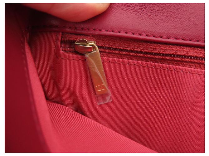 BORSA CHANEL TIMELESS SIMPLE FLAP CAMELIA IN VELLUTO A SPALLA Rosso - vista 14