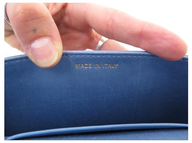 Christian Dior NUOVA BORSA MY DIOR MINI MICRO PERLE CANNAGE S0980OIBE BLU - vista 10