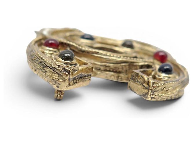 NEUE CHANEL BYZANCE METIERS D'ART 2011 BROCHE GLASPASTE GRIPOIX PERLE Golden - Ansicht 3