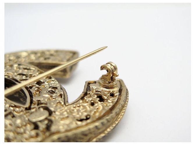 NEUE CHANEL BYZANCE METIERS D'ART 2011 BROCHE GLASPASTE GRIPOIX PERLE Golden - Ansicht 4