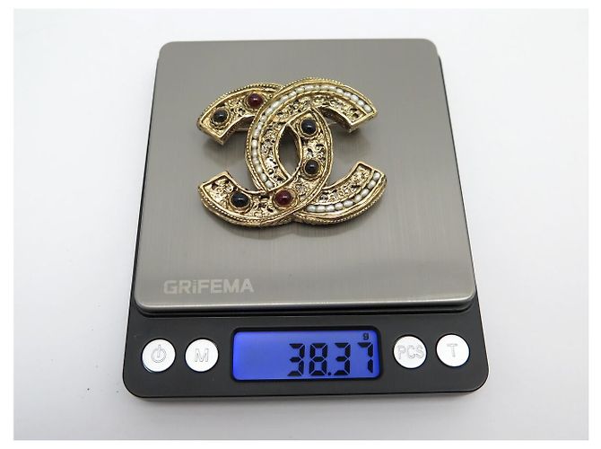 NEUE CHANEL BYZANCE METIERS D'ART 2011 BROCHE GLASPASTE GRIPOIX PERLE Golden - Ansicht 6