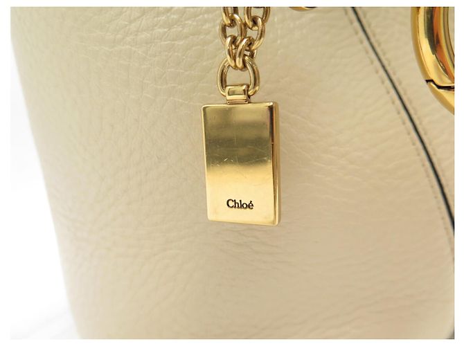 Chloé CHLOE SPIN MEDIUM BEIGE GRAINLEDER TASCHE 2025 - Ansicht 10