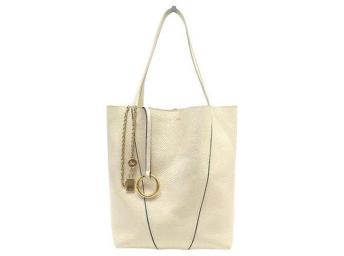 Chloé CHLOE SPIN MEDIUM BEIGE GRAINLEDER TASCHE 2025 - Ansicht 2